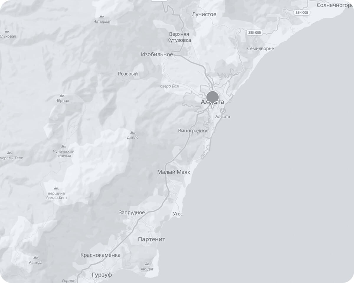 Расположение — центр Алушты, Восточная набережная